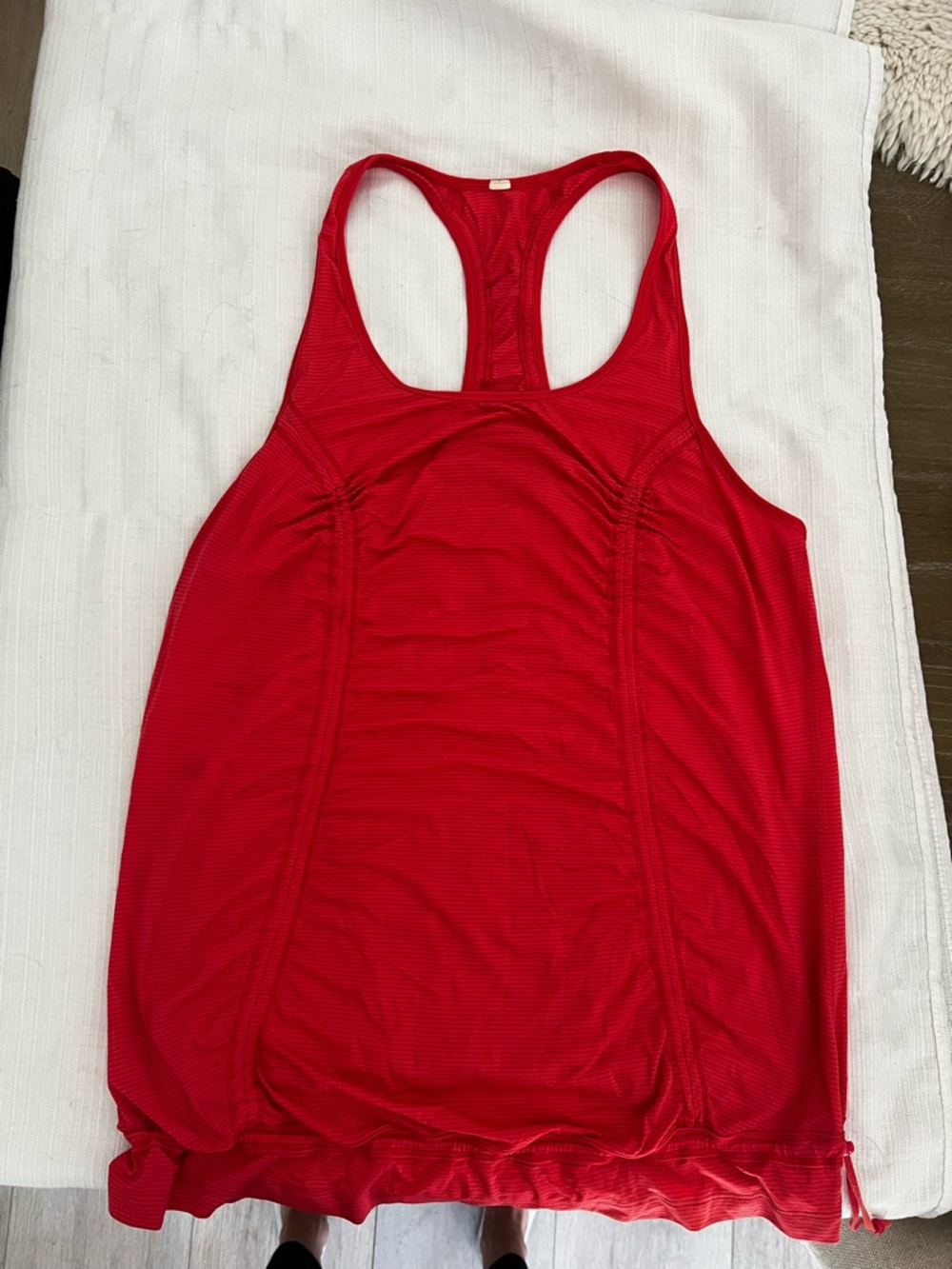 lululemon athletica Red Racerback Tank with Side Ruching